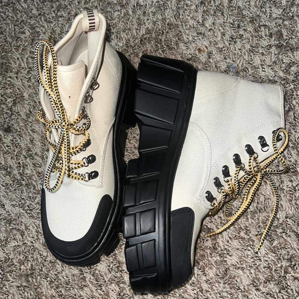 Beige Platform Boot